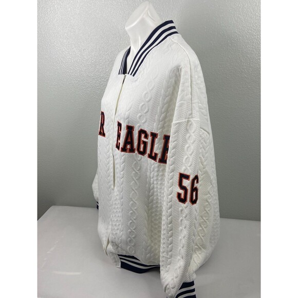Auburn University Women XL Varsity Jacket White Gameday Couture Quilted - Picture 4 of 9